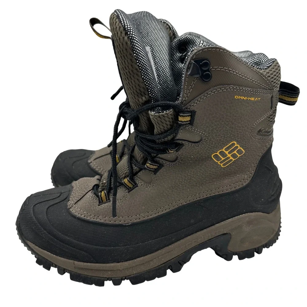 Columbia Bugaboot Plus III Mens 8.5 Brown Waterproof 200g‎ Omni-Heat YM5383-245